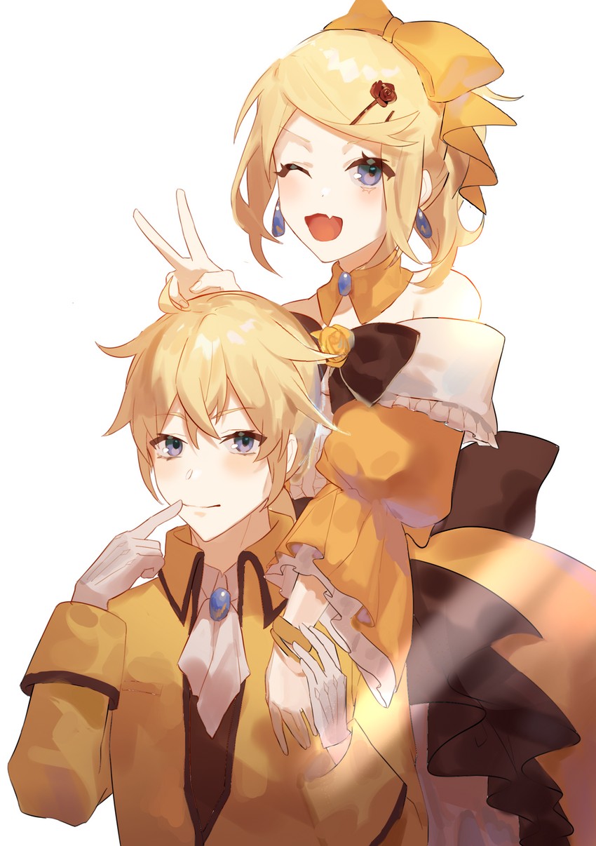 kagamine rin, kagamine len, riliane lucifen d'autriche, and allen avadonia (vocaloid and 1 more) drawn by you_zhaqi