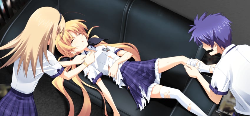 nishijou nanami, nishijou takumi, and orihara kozue (chaos;head and 1 more) drawn by matsuo_yukihiro