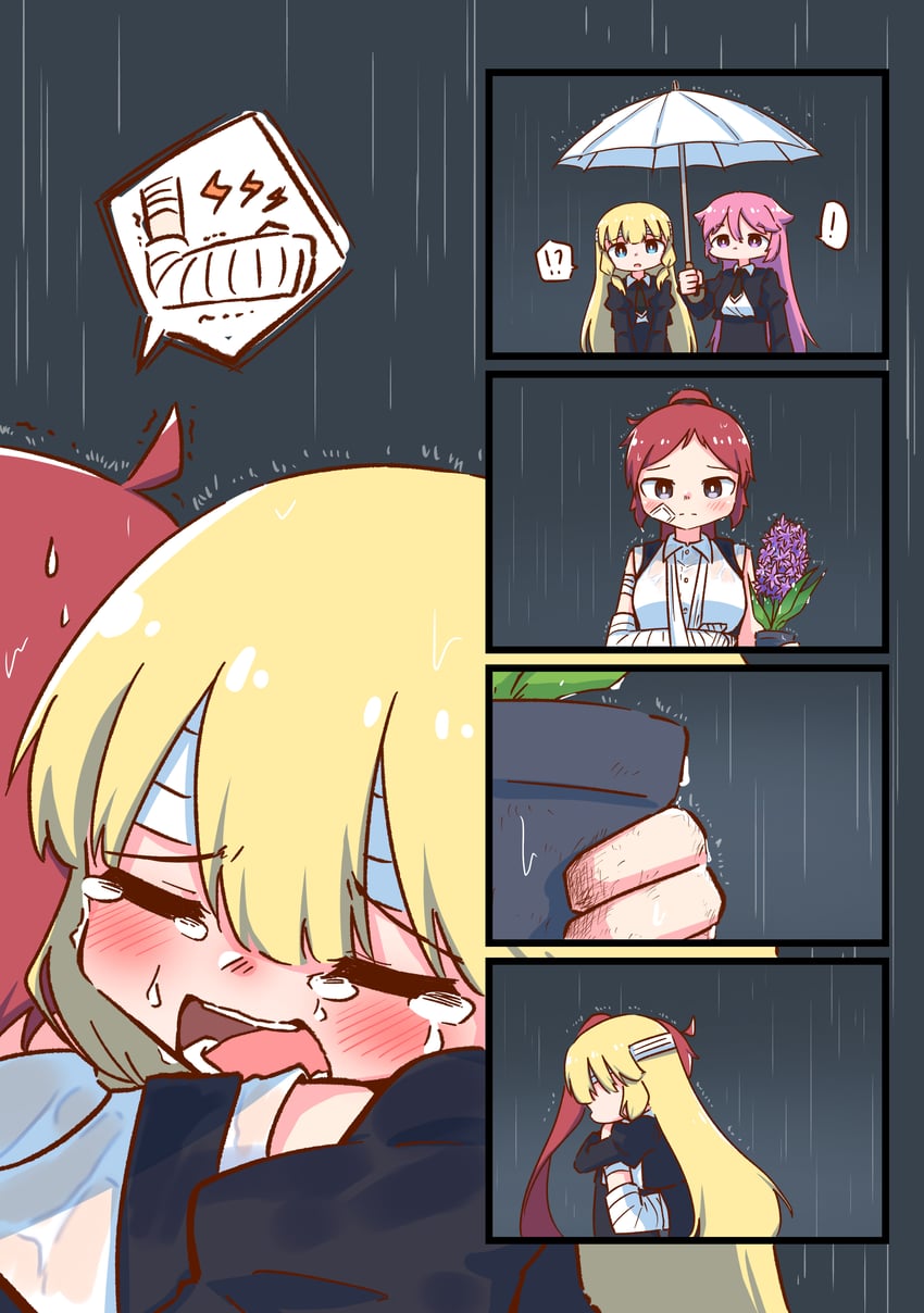 tachihara sayu, kuramata yukiyo, and takegoshi chihana (assault lily) drawn by teisuu