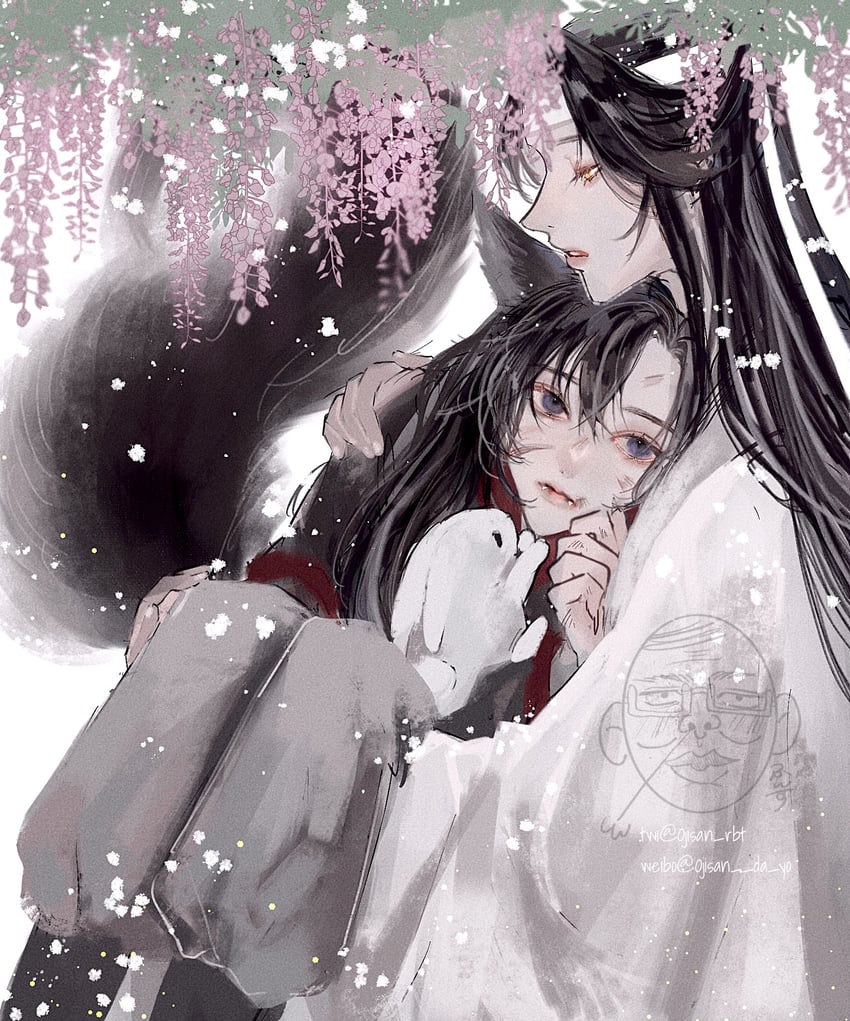 wei wuxian and lan wangji (modao zushi) drawn by ojisan_rbt
