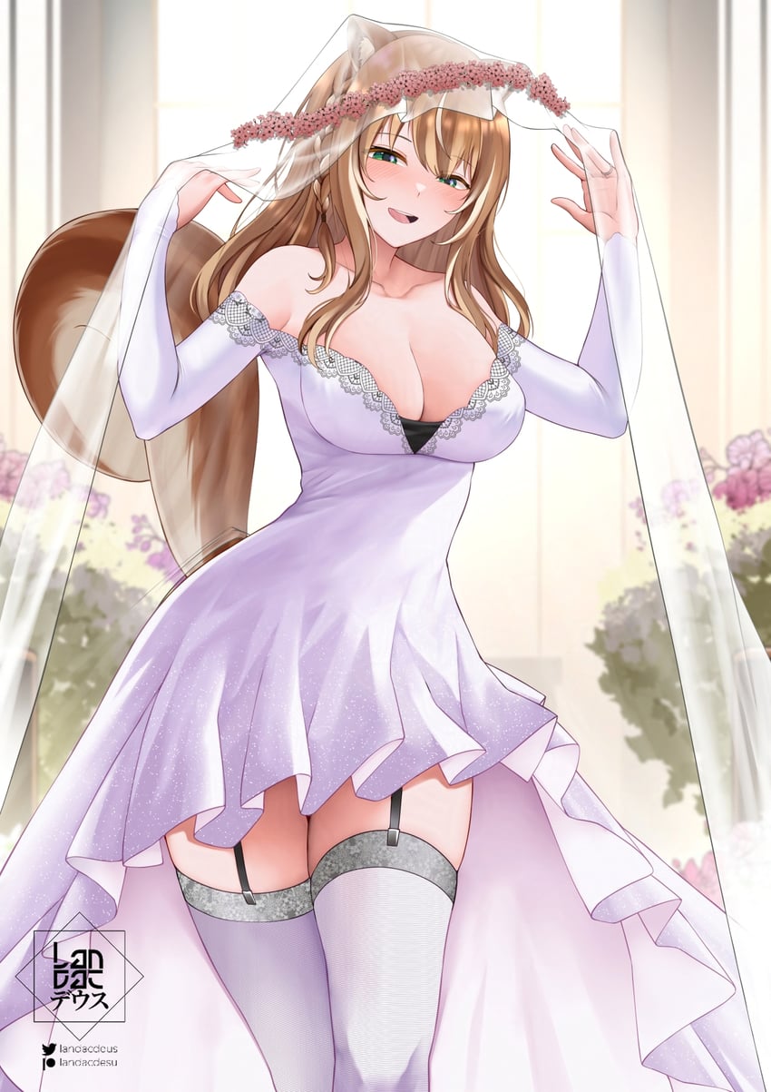 ayunda risu (hololive and 1 more) drawn by landacdeus