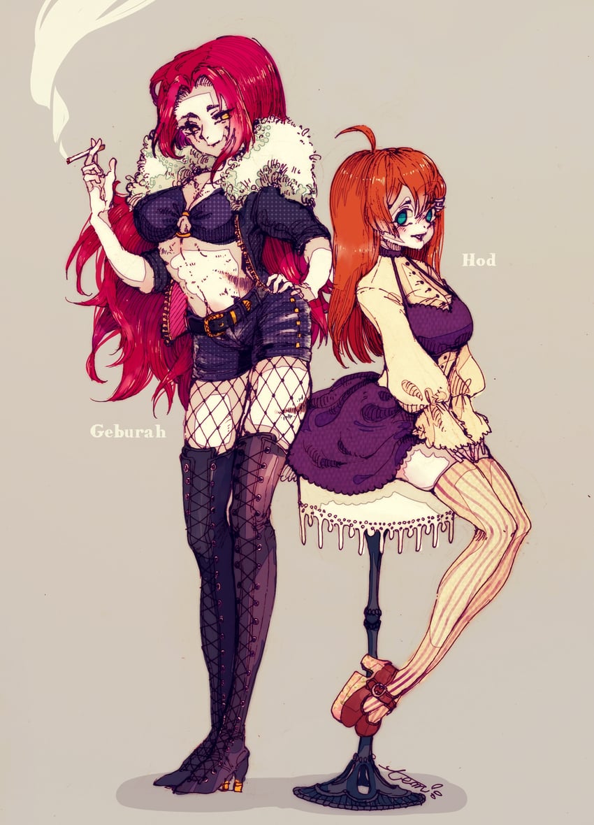 hod and gebura (project moon and 1 more) drawn by temari_momiji