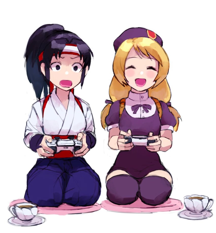toudou kasumi and shijou hinako (the king of fighters and 2 more) drawn by oni_gini