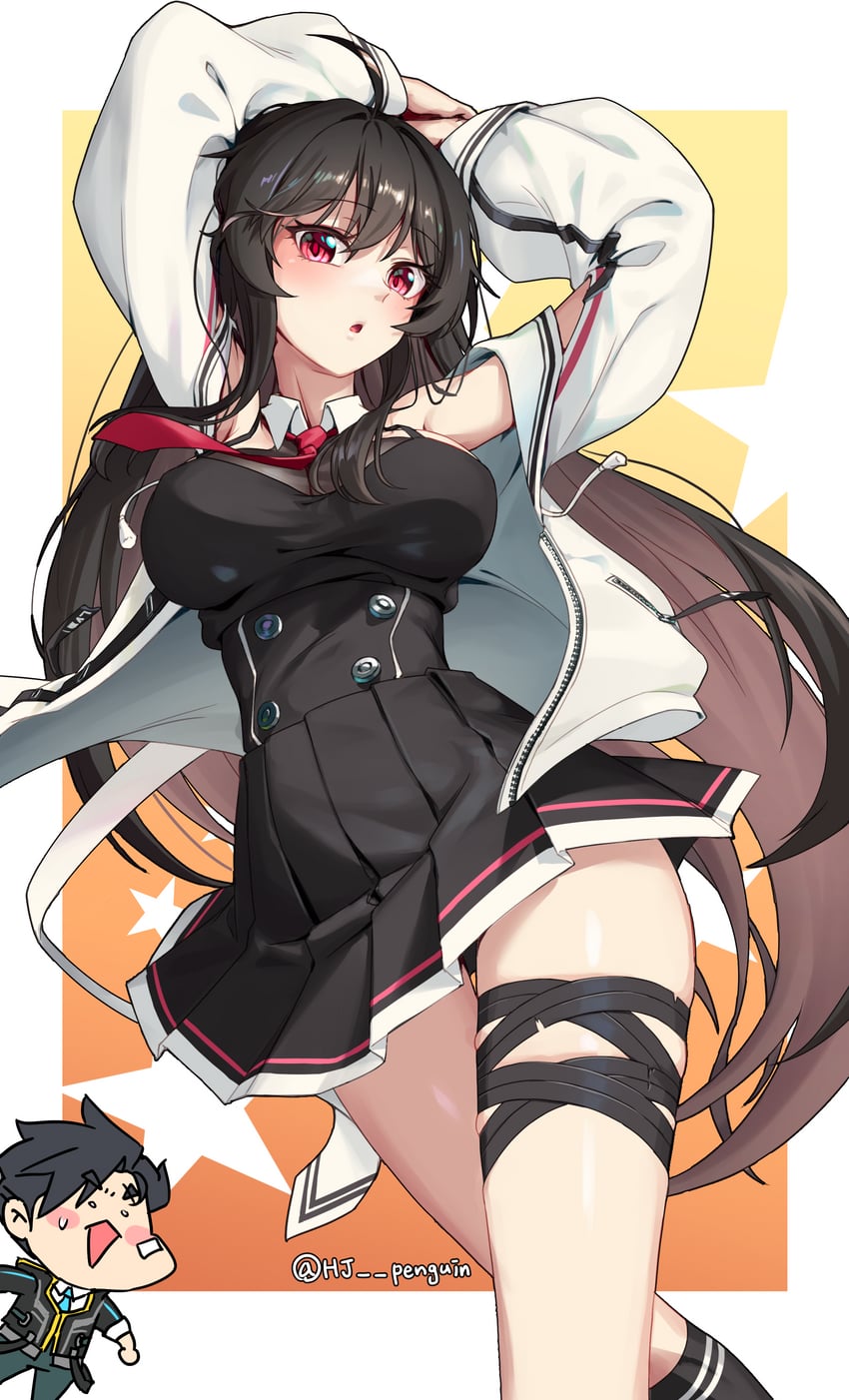 iris yuma and jin seipatsu (soulworker) drawn by hj_penguin