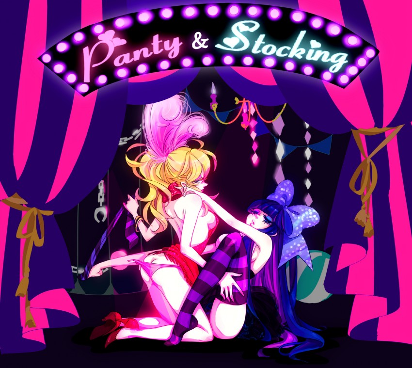 stocking and panty (panty & stocking with garterbelt) drawn by rotte_(nuuum)