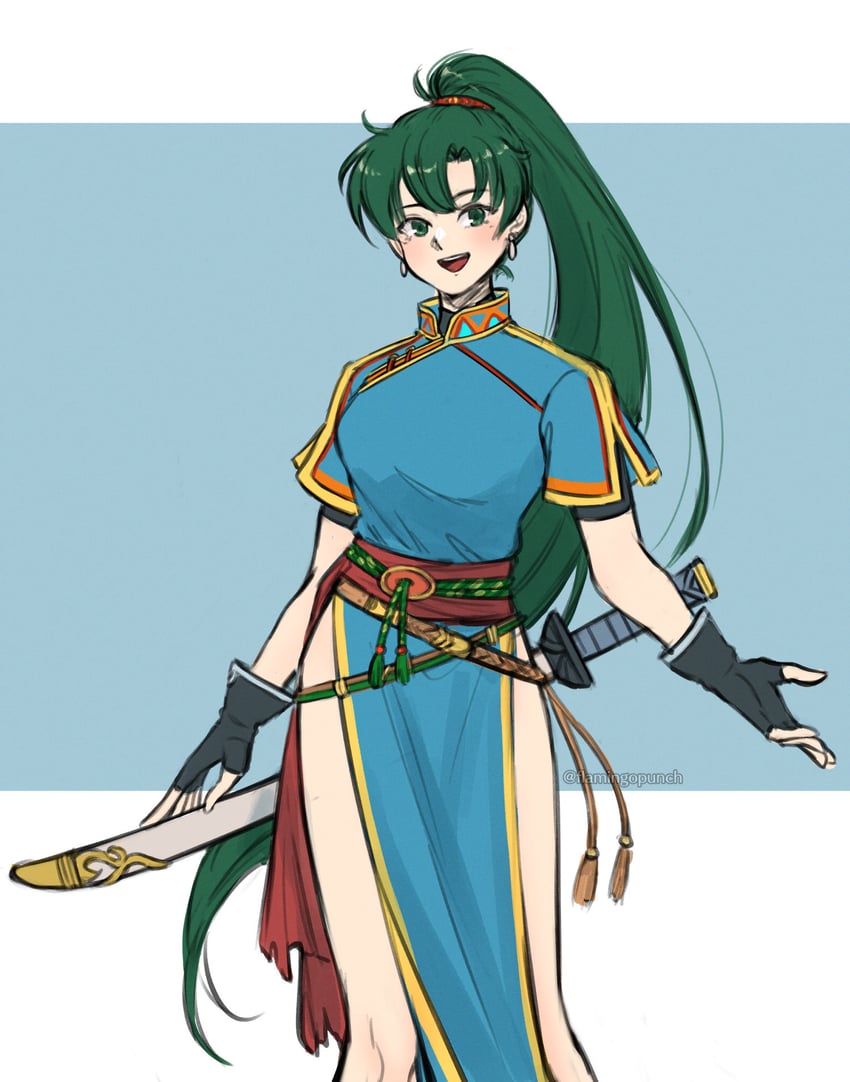 lyn (fire emblem and 1 more) drawn by flamingo_(eme324)