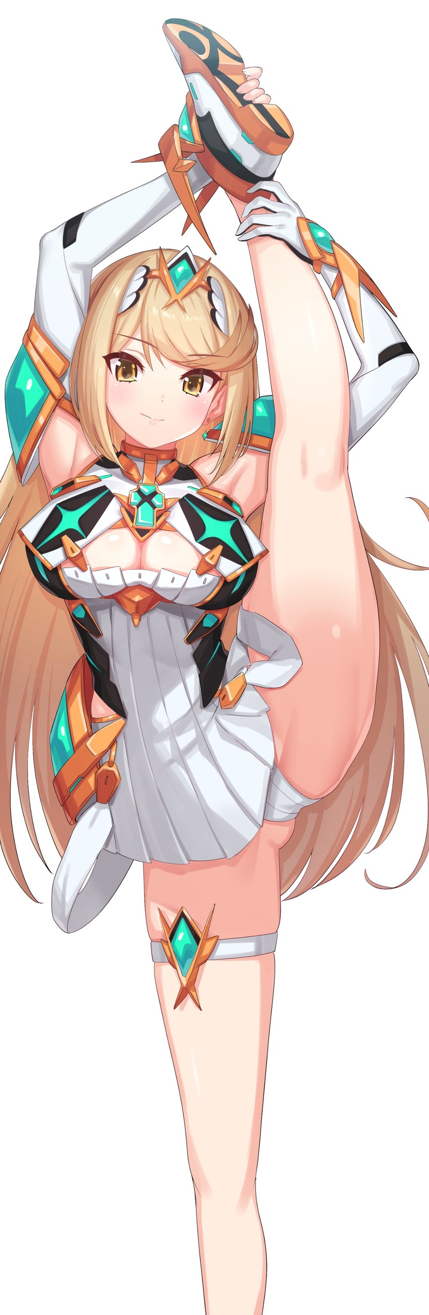 mythra (xenoblade chronicles and 1 more) drawn by green322