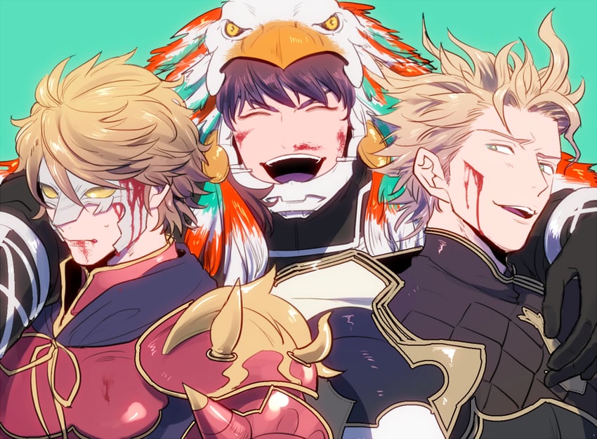 seofon, gawain, and nezahualpilli (granblue fantasy) drawn by u_(lastcrime)