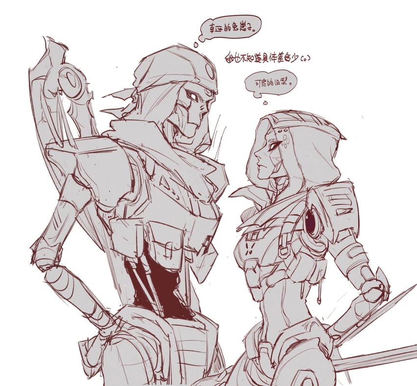 ash, revenant, and classic revenant (apex legends) drawn by ruu47