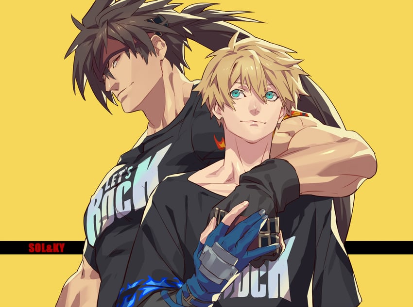 sol badguy and ky kiske (guilty gear and 2 more) drawn by talgi