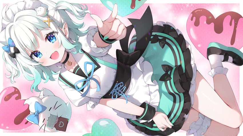 mint fantome and wisps (indie virtual youtuber) drawn by ayamy