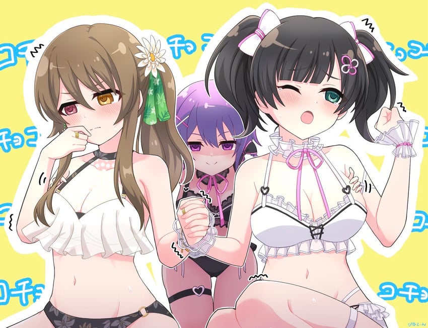 kuo shenlin, wang yujia, and wang lifen (assault lily) drawn by piatin