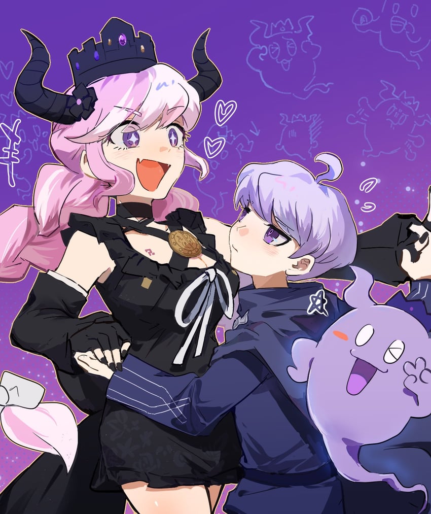 yuma kokohead and shinigami (master detective archives: rain code) drawn by xian_(axxxx-721)