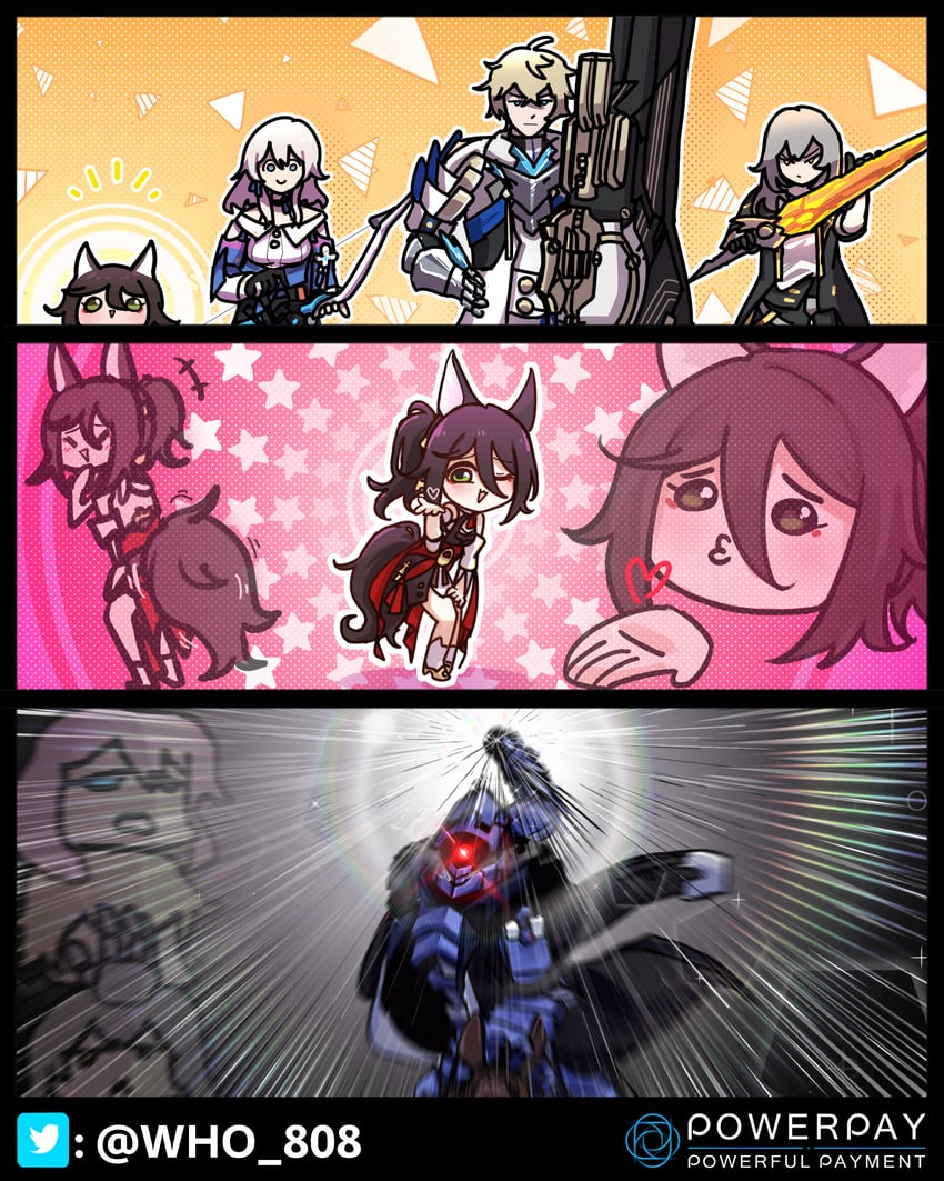trailblazer, stelle, march 7th, tingyun, gepard landau, and 1 more (honkai and 1 more) drawn by who_808