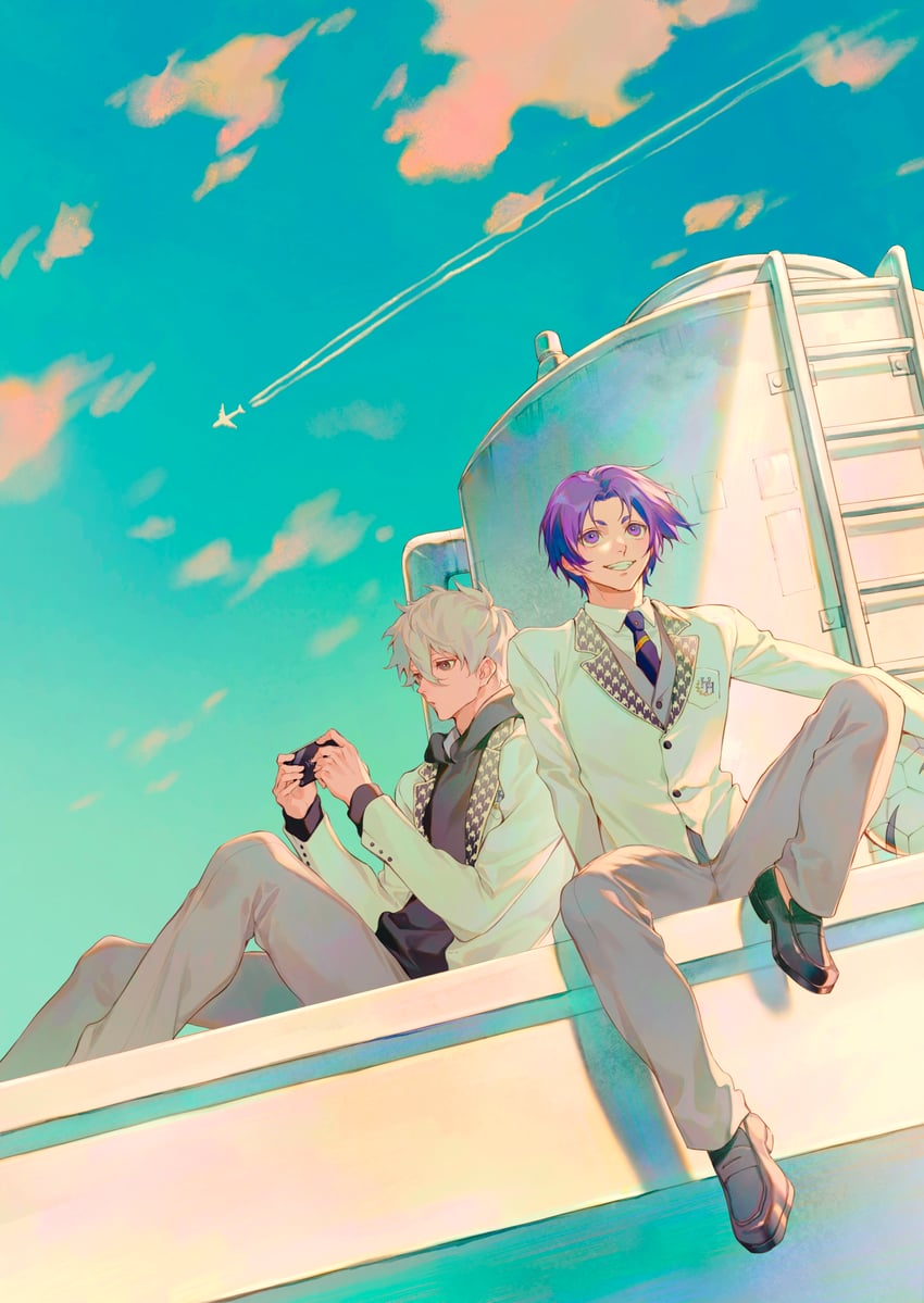 nagi seishirou and mikage reo (blue lock) drawn by sei_(_mo1008)