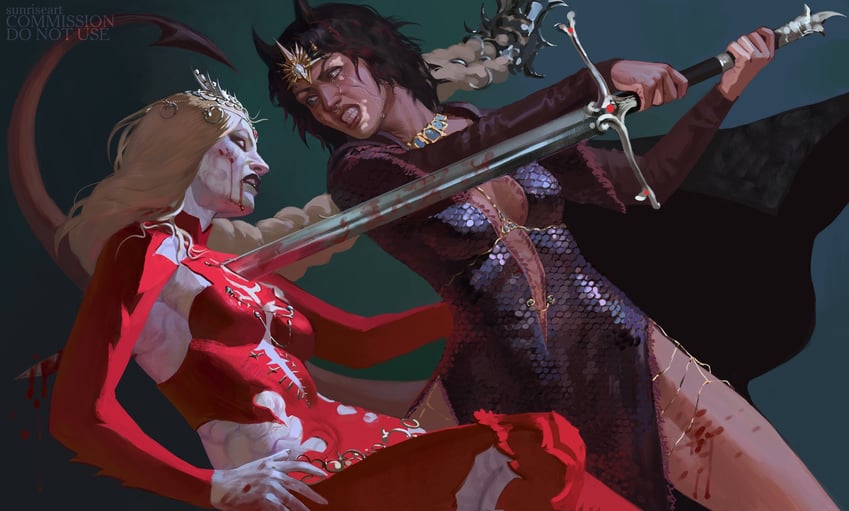orin the red and the dark urge (dungeons & dragons and 2 more) drawn by sunriseart3
