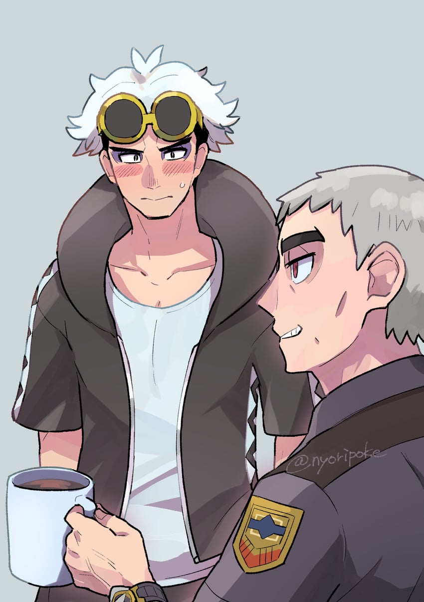 guzma and nanu (pokemon and 1 more) drawn by nyoripoke