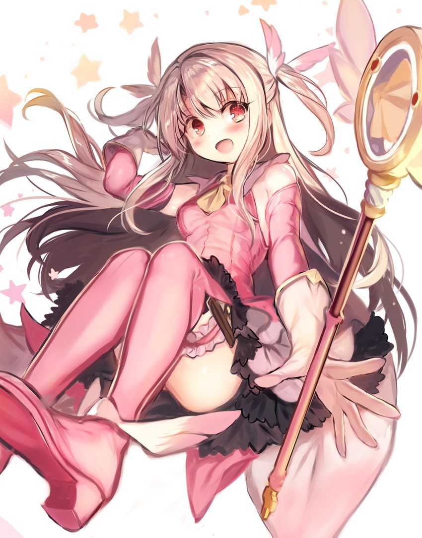illyasviel von einzbern, prisma illya, and magical ruby (fate and 2 more) drawn by fuepo