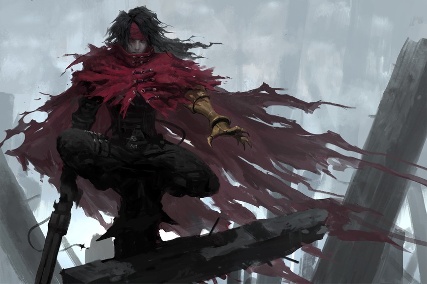 vincent valentine (final fantasy and 1 more) drawn by diaodiao