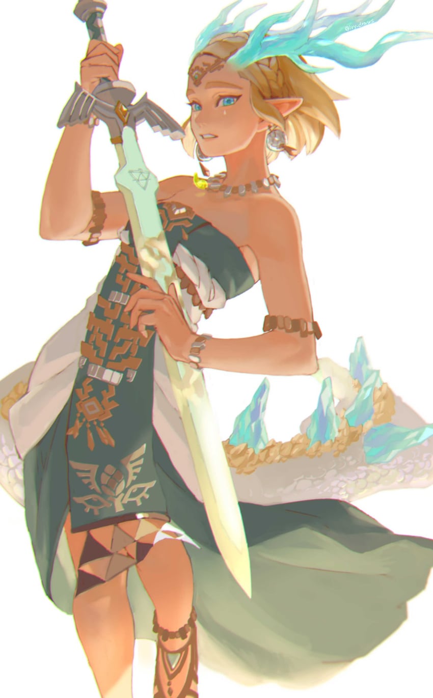 princess zelda and light dragon (the legend of zelda and 1 more) drawn by ivy_(sena0119)
