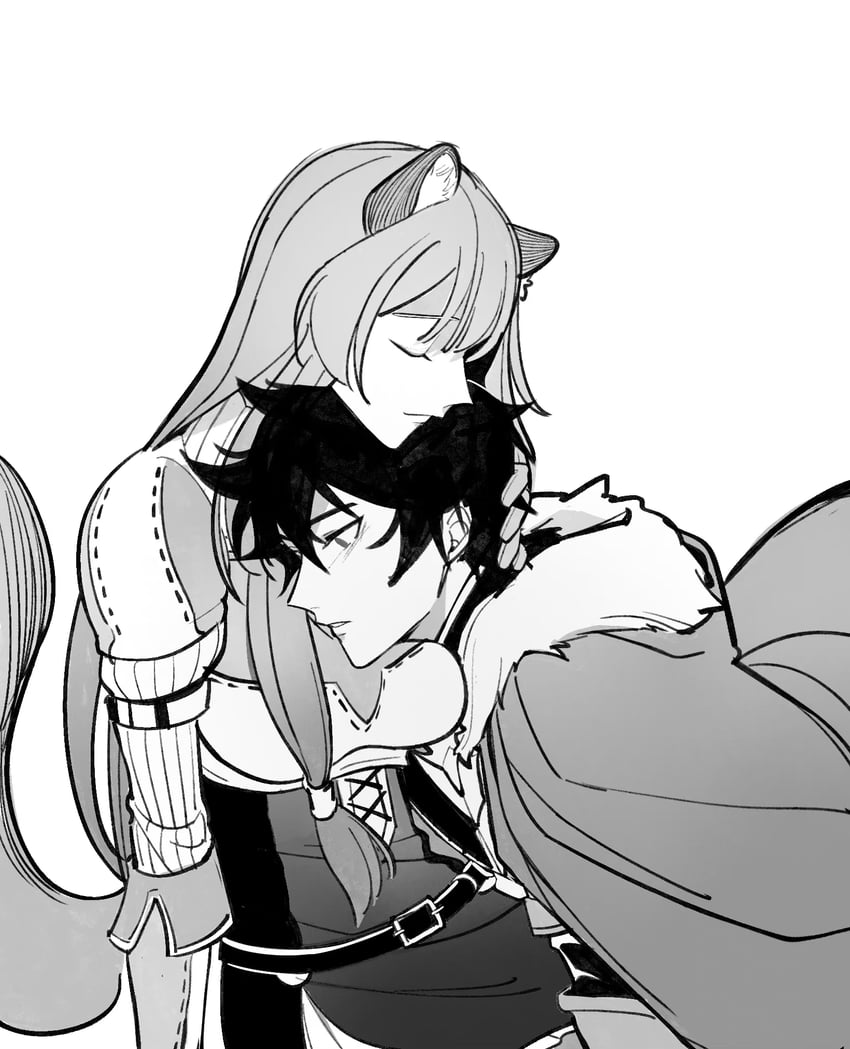 raphtalia and iwatani naofumi (tate no yuusha no nariagari) drawn by dice657523