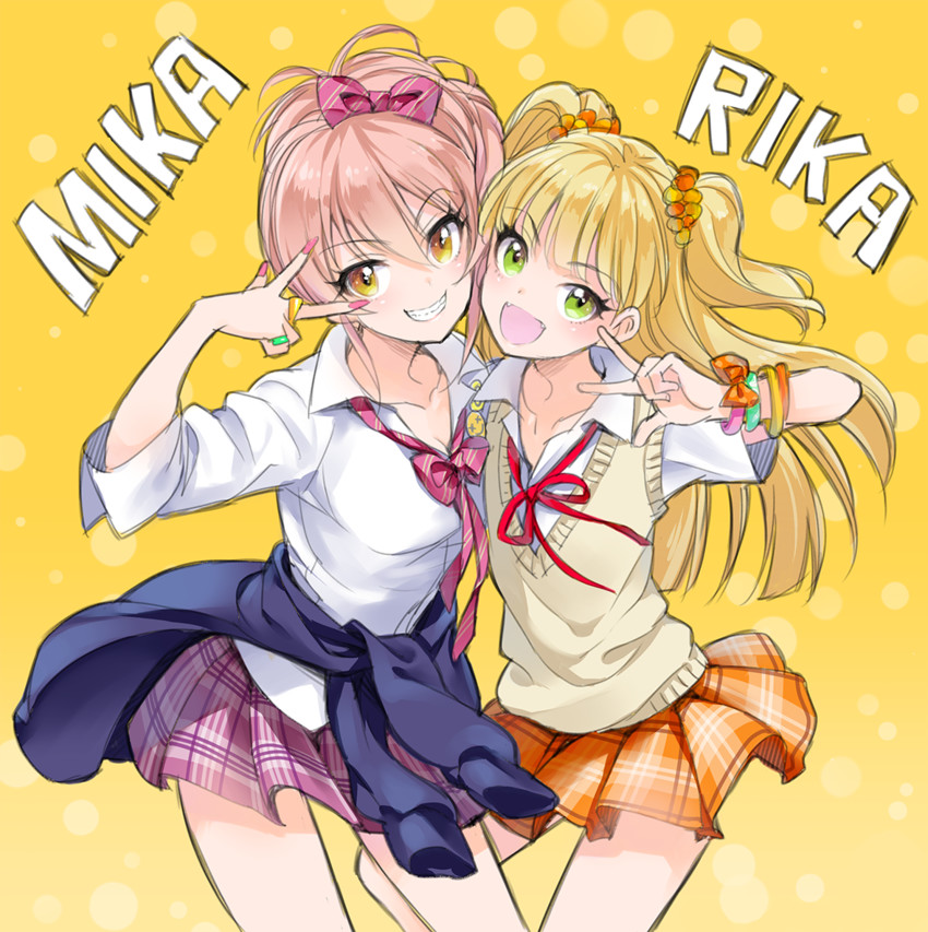 jougasaki mika and jougasaki rika (idolmaster and 1 more) drawn by kisaragi_mizu