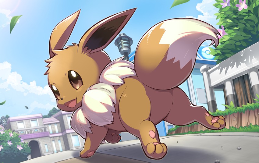 eevee (pokemon) drawn by tonami_kanji