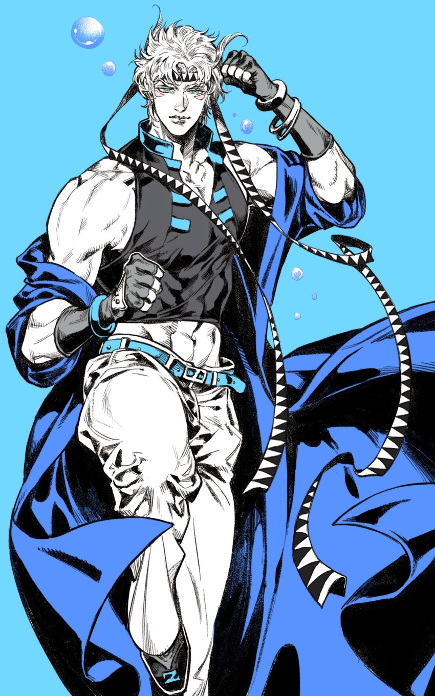 caesar anthonio zeppeli (jojo no kimyou na bouken and 1 more) drawn by chiamo_(lmc_clm)