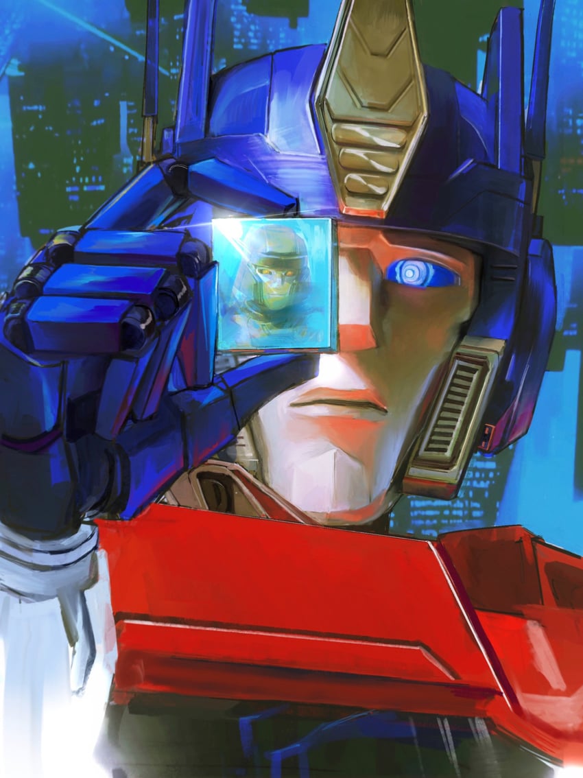 optimus prime and d-16 (transformers and 1 more) drawn by s5-hvs1