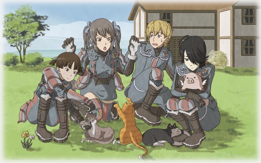 edy nelson, hans, marina wulfstan, homer peron, and aisha neumann (senjou no valkyria and 1 more) drawn by vinhnyu