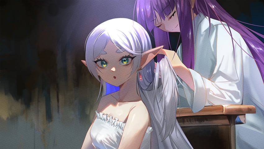 frieren and fern (sousou no frieren) drawn by han_korehatsu