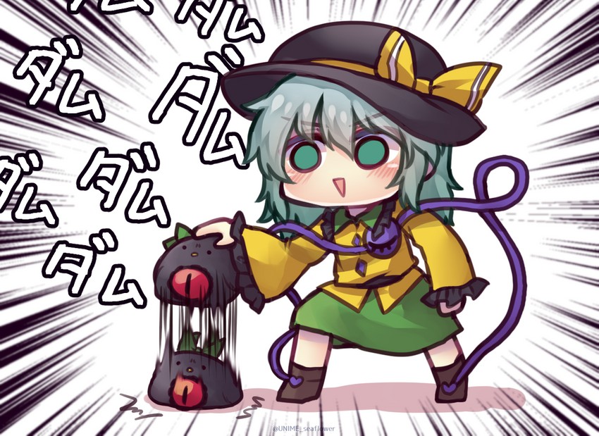 komeiji koishi and reiuji utsuho (touhou) drawn by unime_seaflower