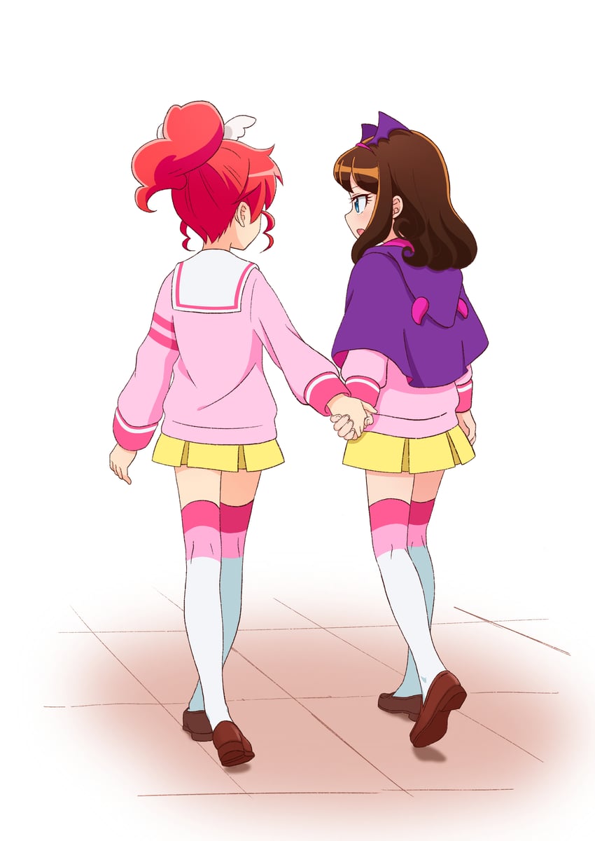 kurosu aroma and shiratama mikan (pretty series and 1 more) drawn by a_(toitoitoioekk)