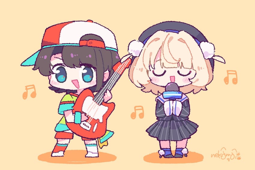 oozora subaru and ui (hololive and 1 more) drawn by nekomo_(yumenkmc)