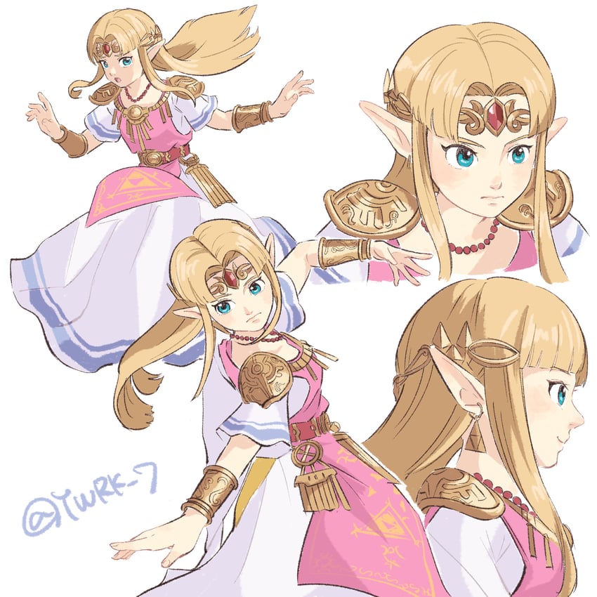 princess zelda (the legend of zelda and 1 more) drawn by panmimi