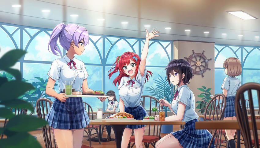 sakimiya iruka, suminoe shion, and souma hayate (dolphin wave) drawn by ootomo_takuji