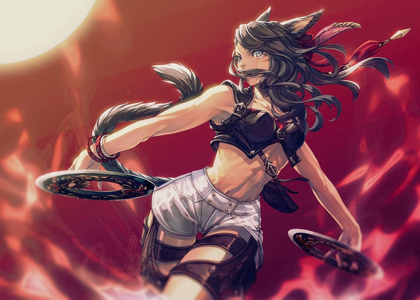 warrior of light and dancer (final fantasy and 1 more) drawn by mihira_(tainosugatayaki)