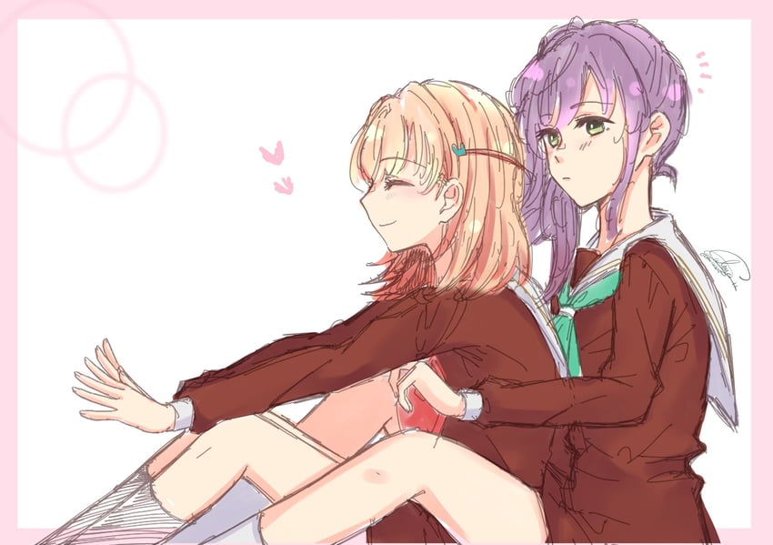 hinoshita kaho and otomune kozue (love live! and 1 more) drawn by ranmaro