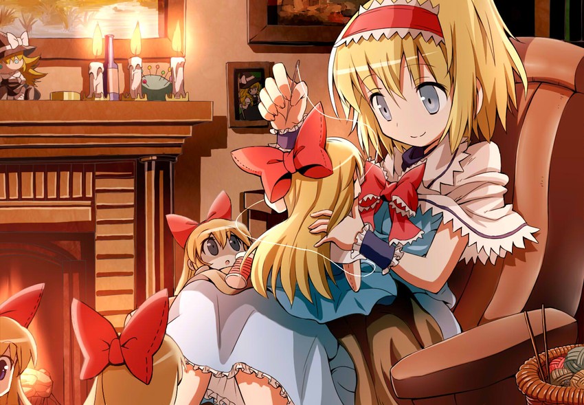 kirisame marisa, alice margatroid, and shanghai doll (touhou) drawn by givuchoko