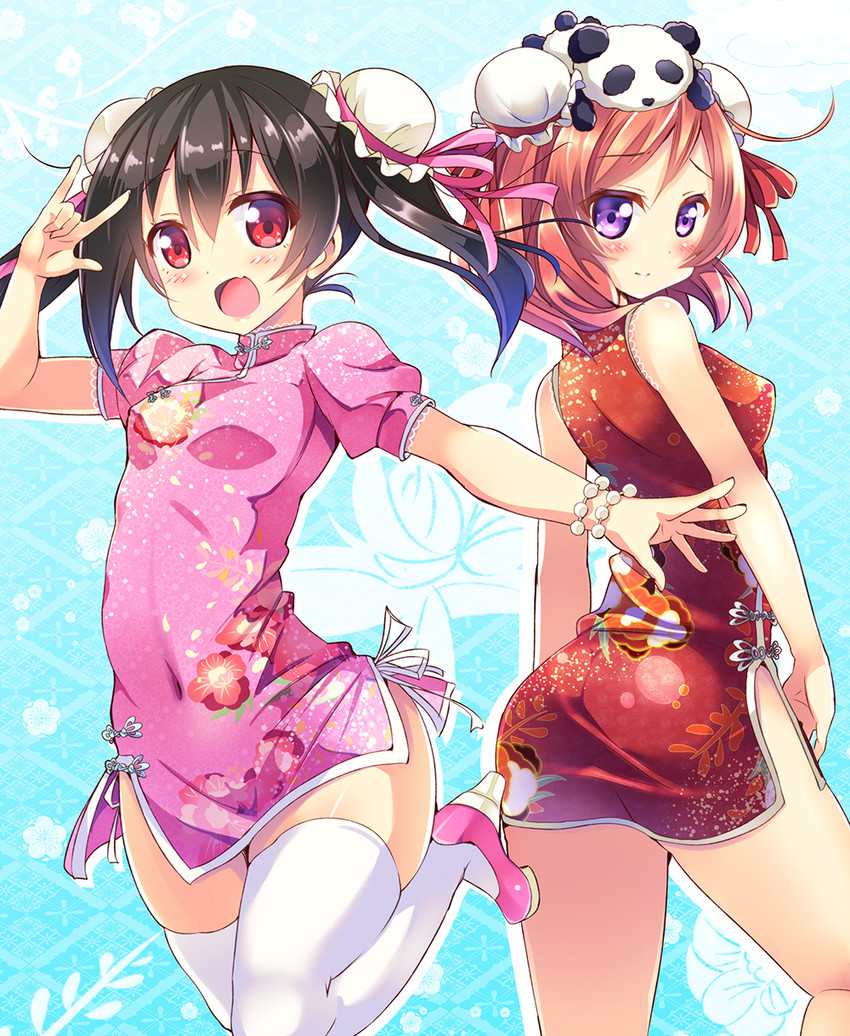 nishikino maki and yazawa nico (love live! and 1 more) drawn by kurou_(quadruple_zero)