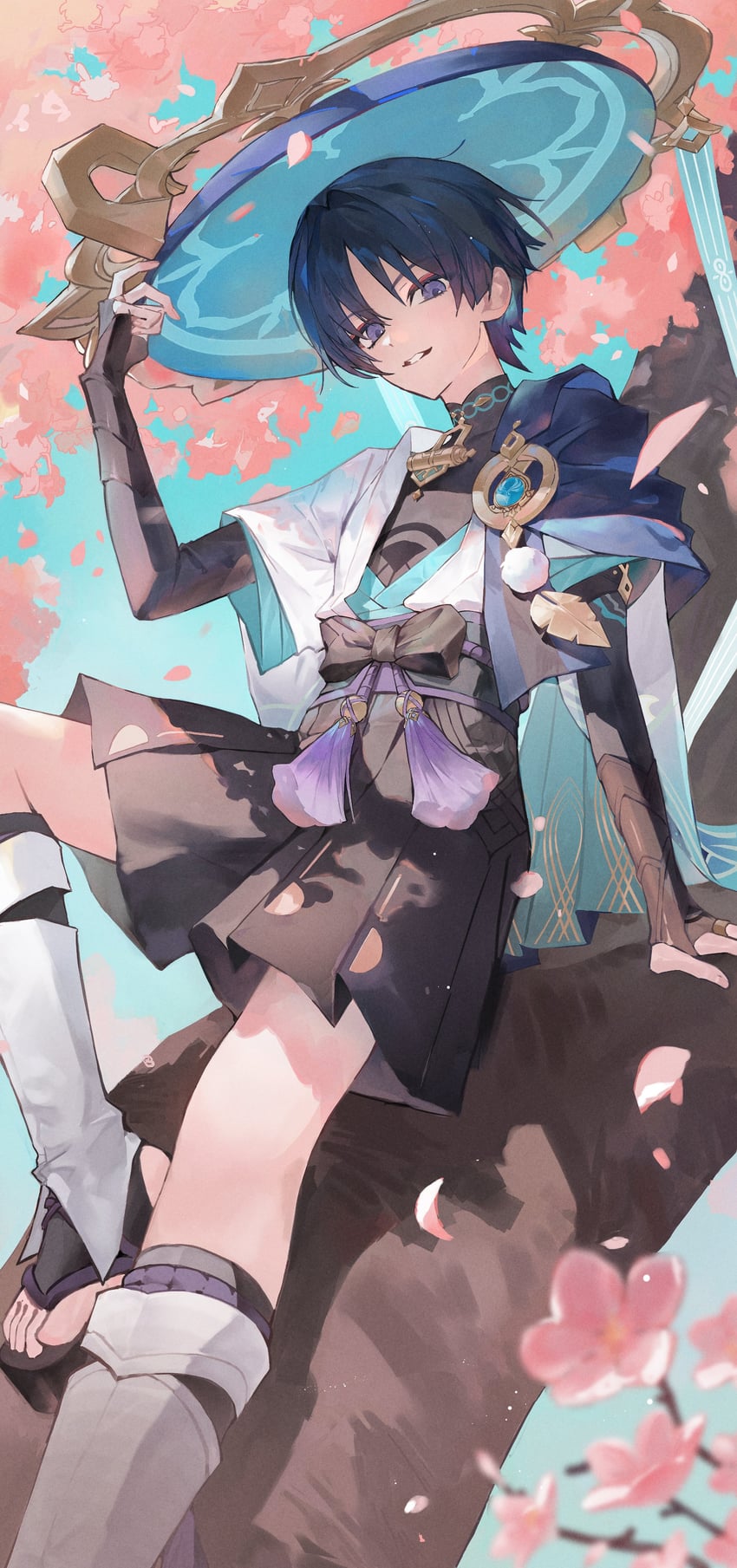 scaramouche and wanderer (genshin impact) drawn by toria_(toriaa_27)