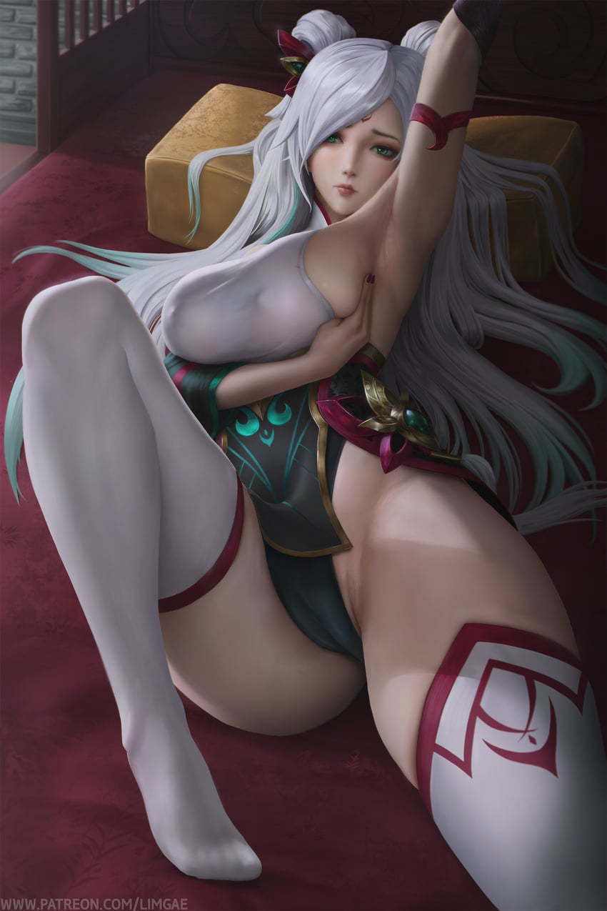 irelia and mythmaker irelia (league of legends) drawn by limgae