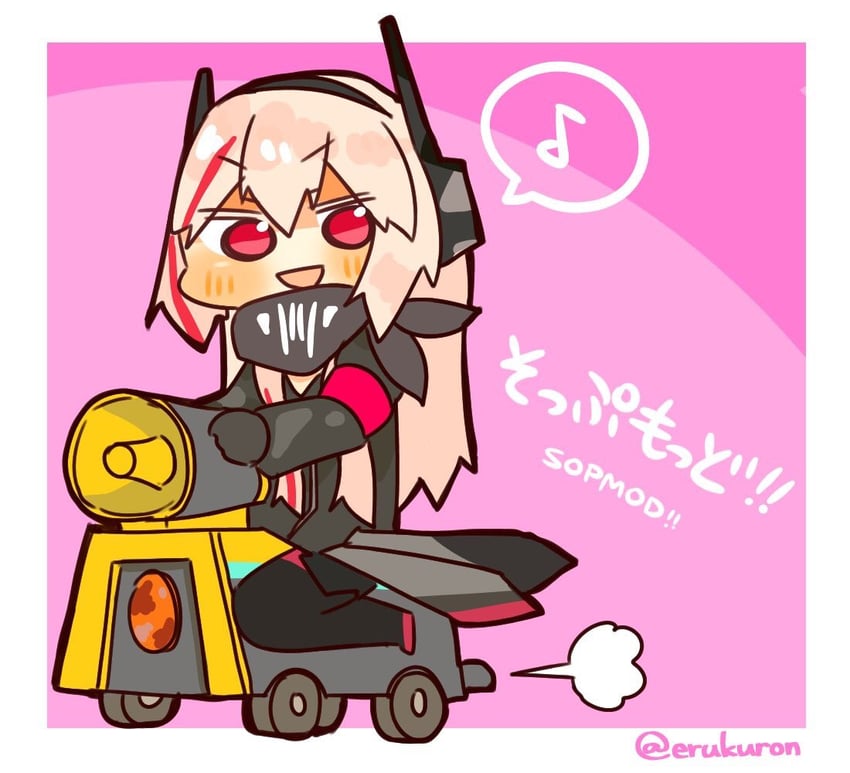 m4 sopmod ii and banana (girls' frontline) drawn by lcron
