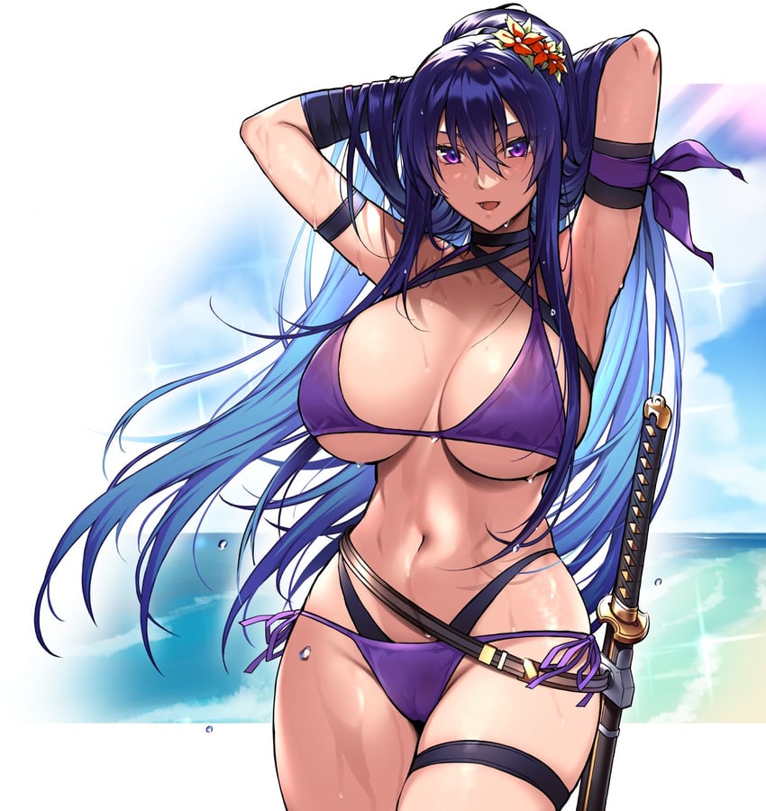 akiyama rinko (taimanin and 1 more) drawn by aa-rance