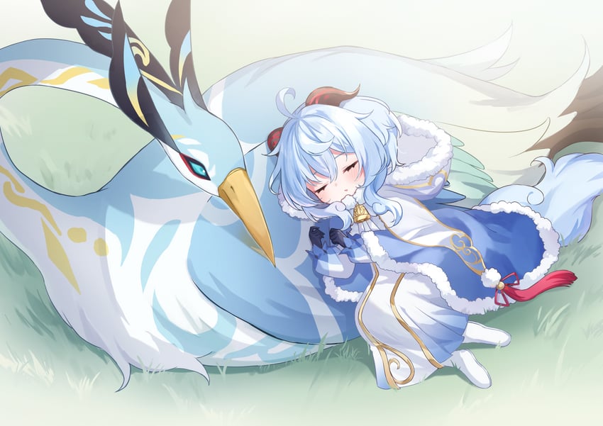 ganyu, xianyun, and cloud retainer (genshin impact) drawn by ayatsuki_hina