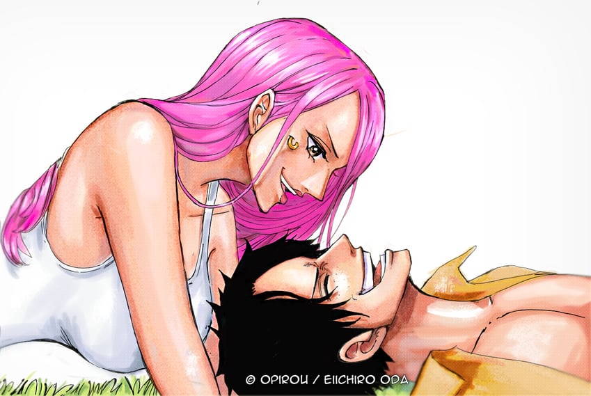 portgas d. ace and jewelry bonney (one piece) drawn by opirou