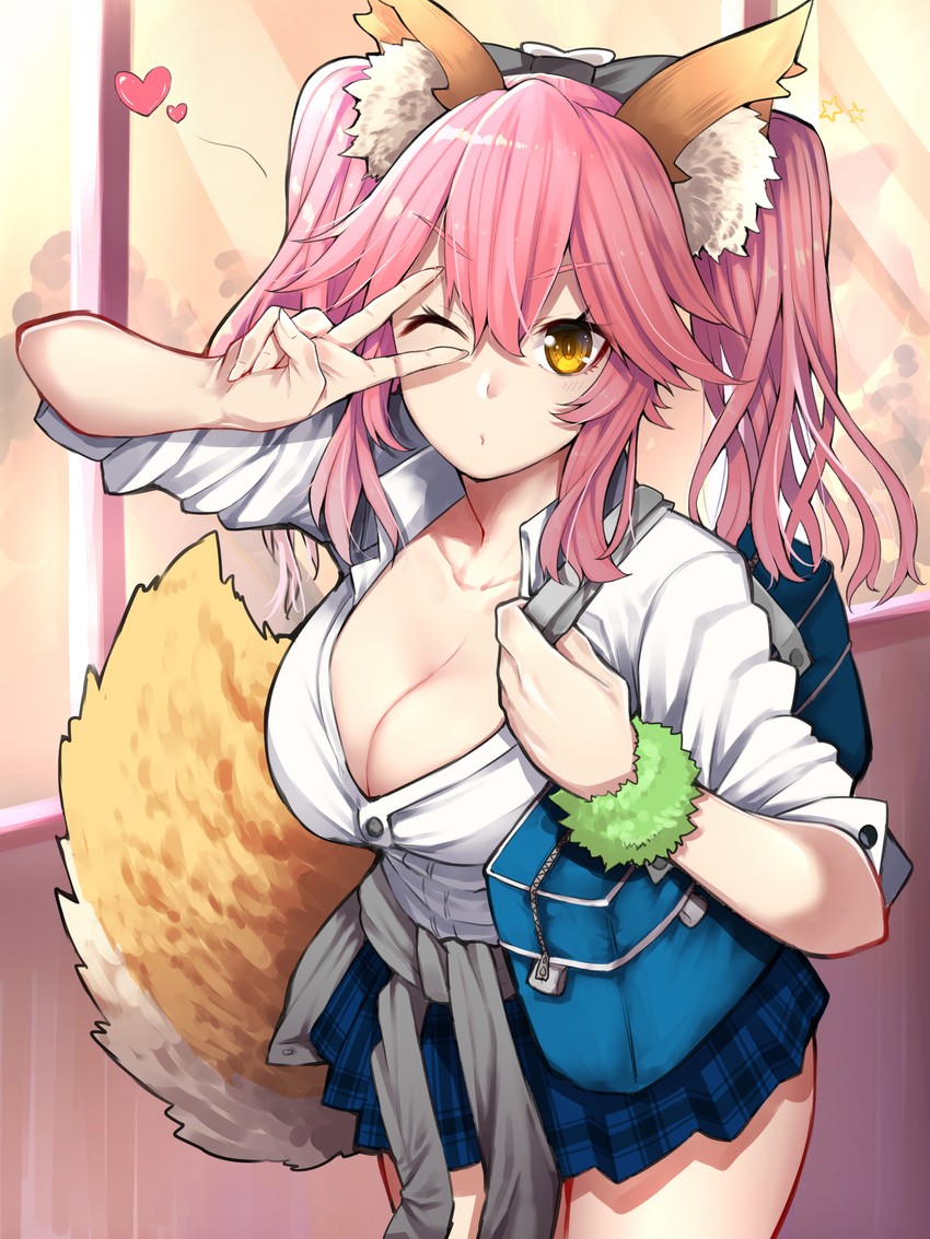 tamamo and tamamo jk (fate and 3 more) drawn by mikan_(chipstar182)