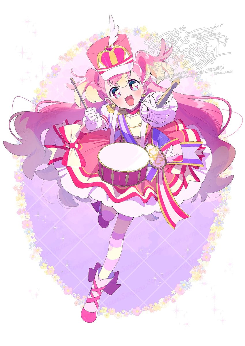 inukai komugi and cure wonderful (precure and 1 more) drawn by serizawa_serizane