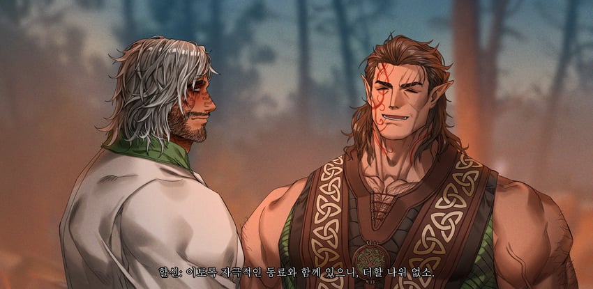 halsin and tav (dungeons & dragons and 2 more) drawn by dobek_k