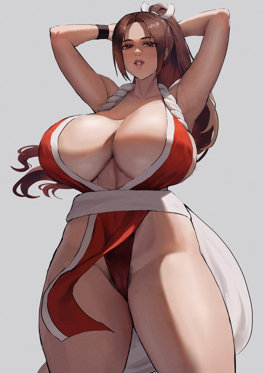 shiranui mai (the king of fighters and 1 more) drawn by ethan69_(anhuzart)